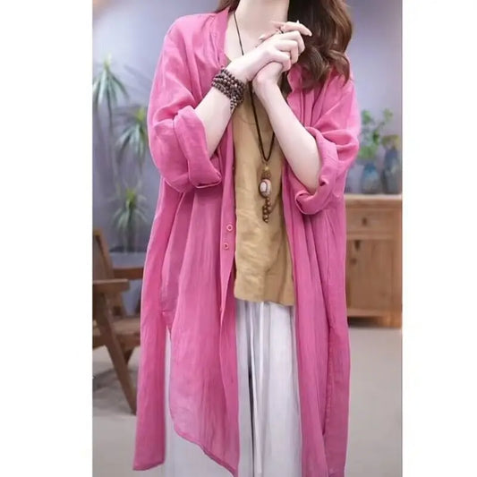 Women's Mid-length Spring and Summer Fashionable Trench Coat Top